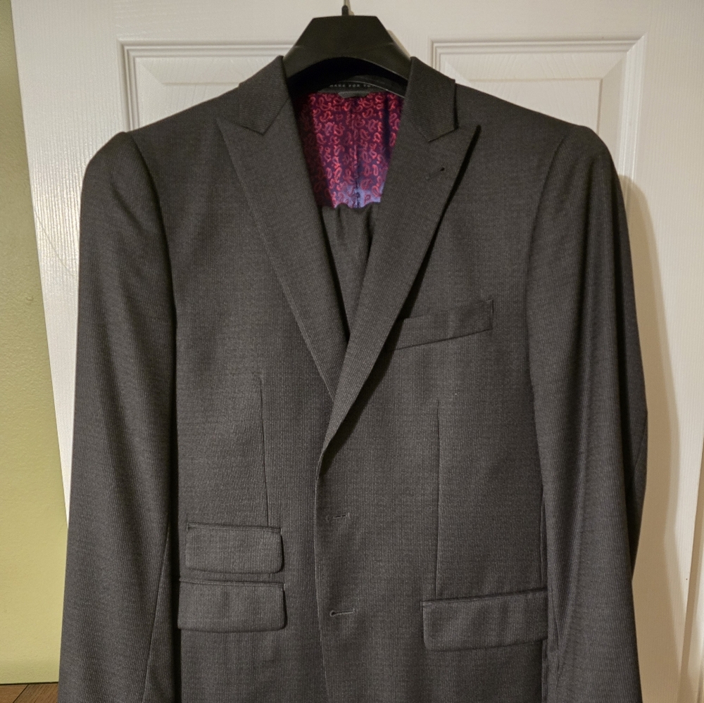 Gray Suit Size 44 Chest with Pants